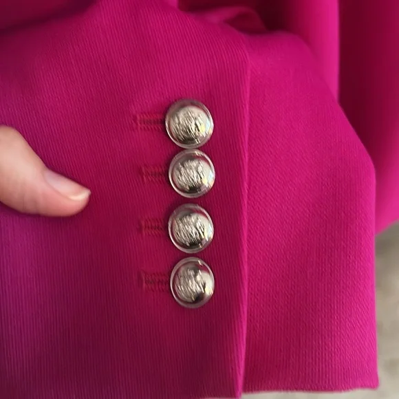 Worth New York Fuchsia Wool Blazer Size 8 - Picture 7 of 9